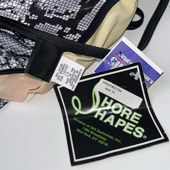 Shore Shape Purple Snakeskin One-Piece Skirt Tank Top V-Neck Padded Swimsuit 14 - Picture 10 of 10